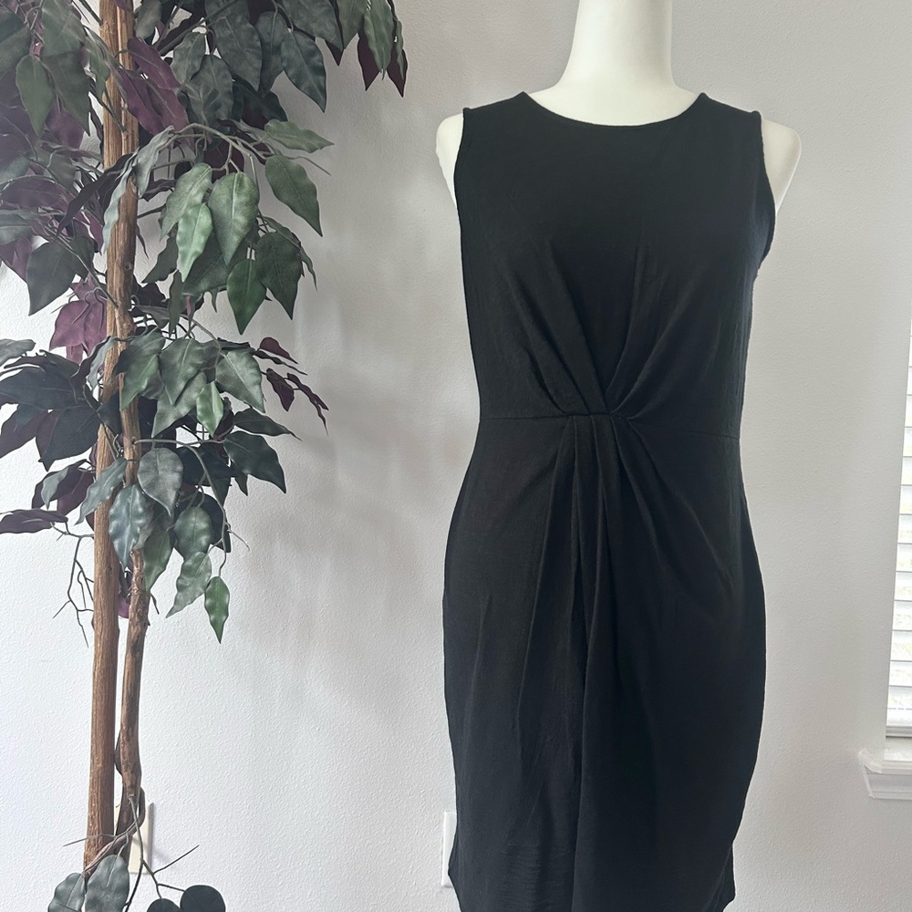 GAP twist front knit black dress size small
#0014